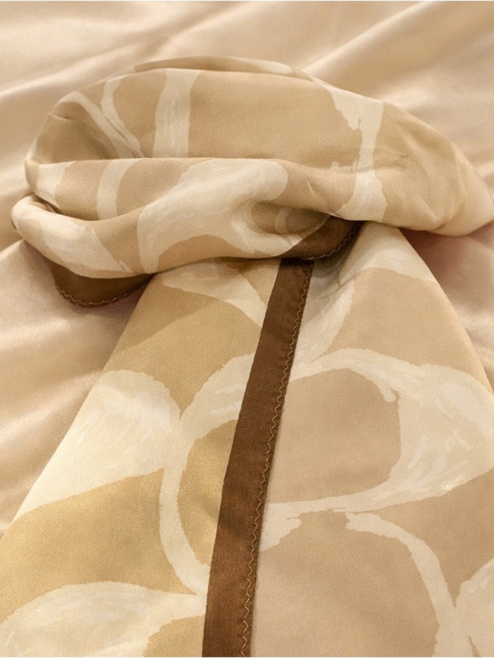 Newer coach scarf, medium sized, 100% silk, neutral tones. Soft and lovely! - Picture 2 of 6